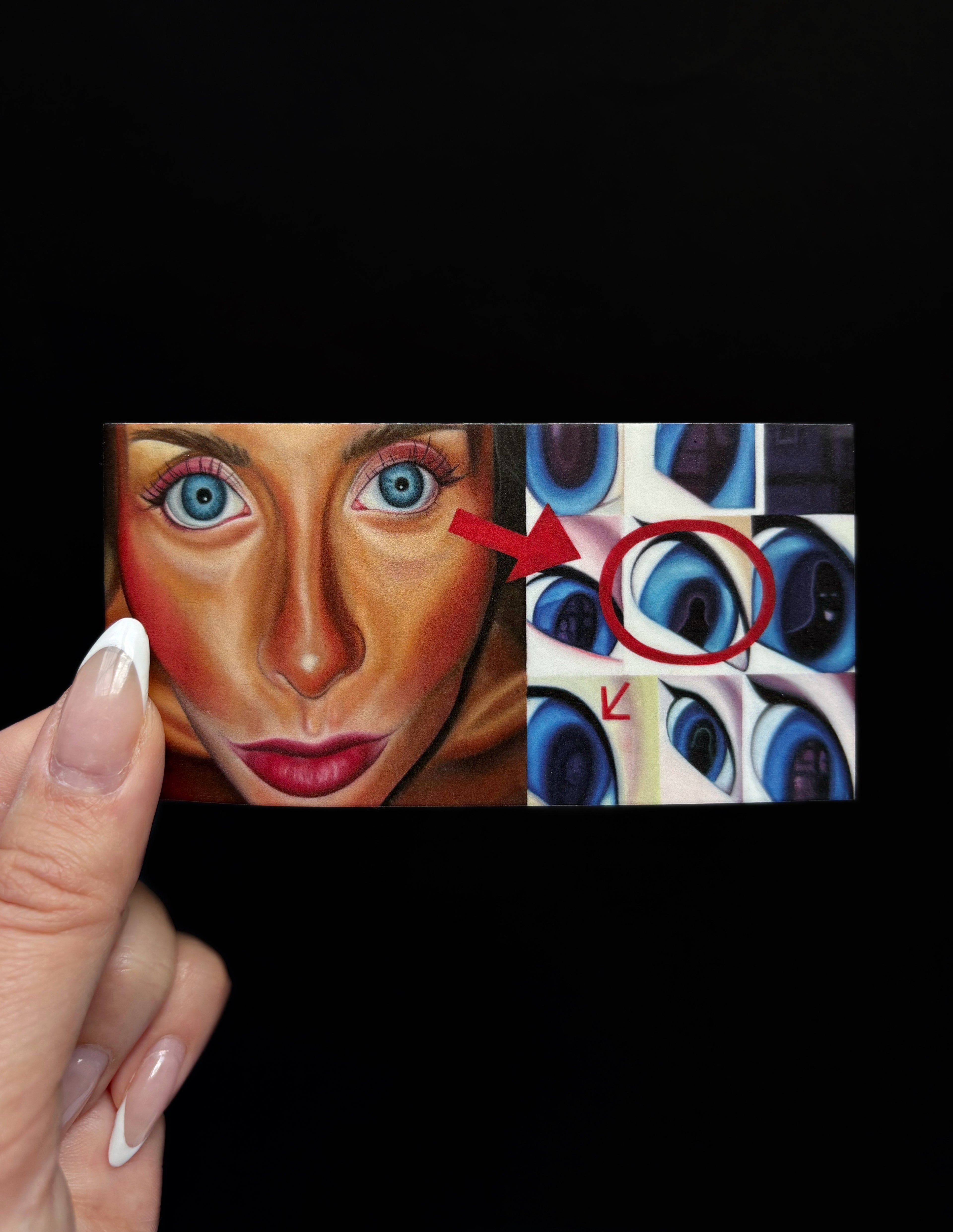 OMFG THERE’S A MAN IN HER EYES!?!! Sticker