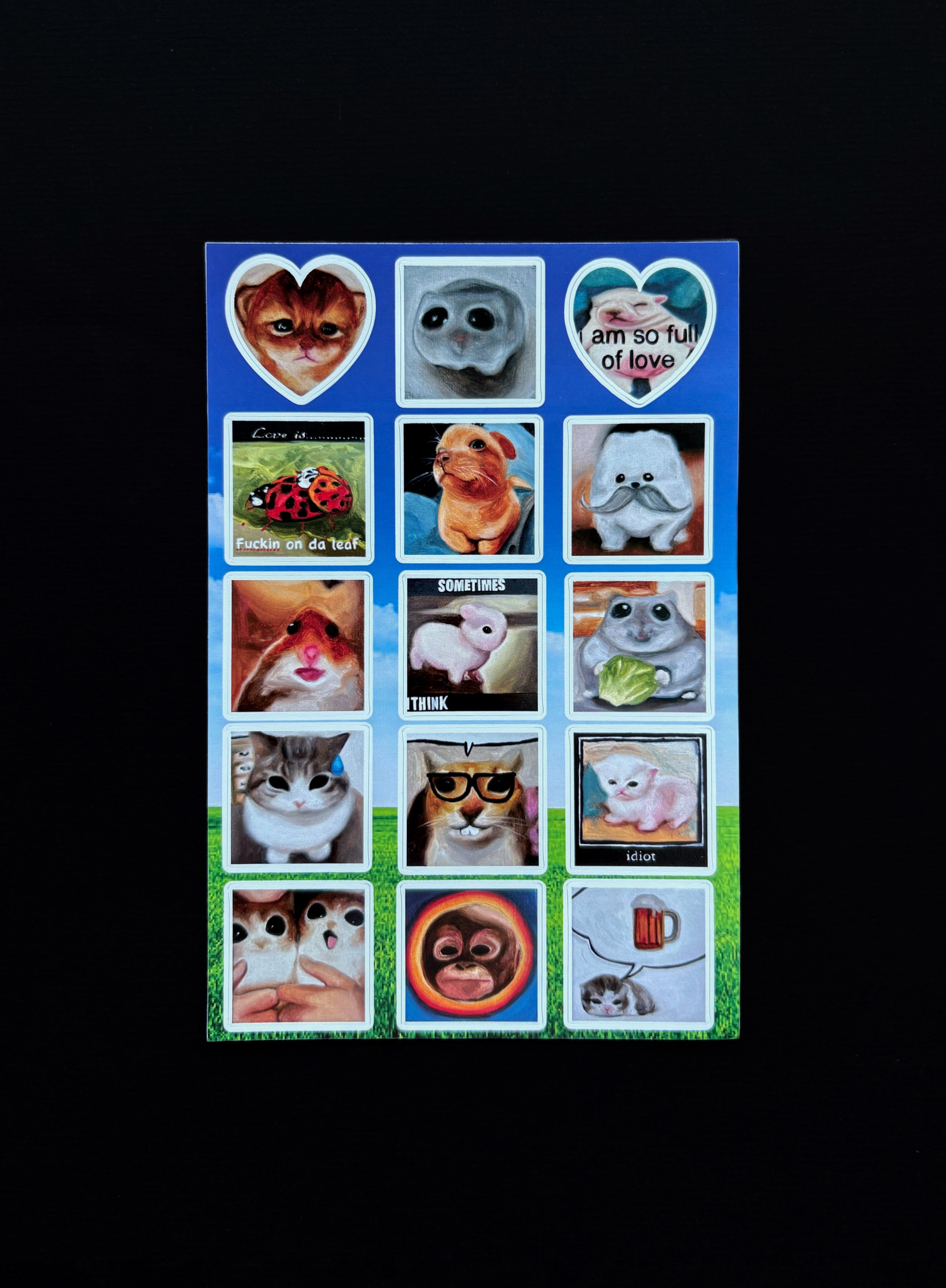 Meme Painting Sticker Sheet
