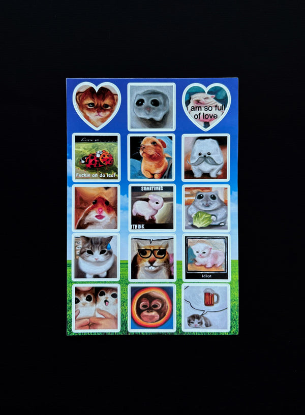 Meme Painting Sticker Sheet