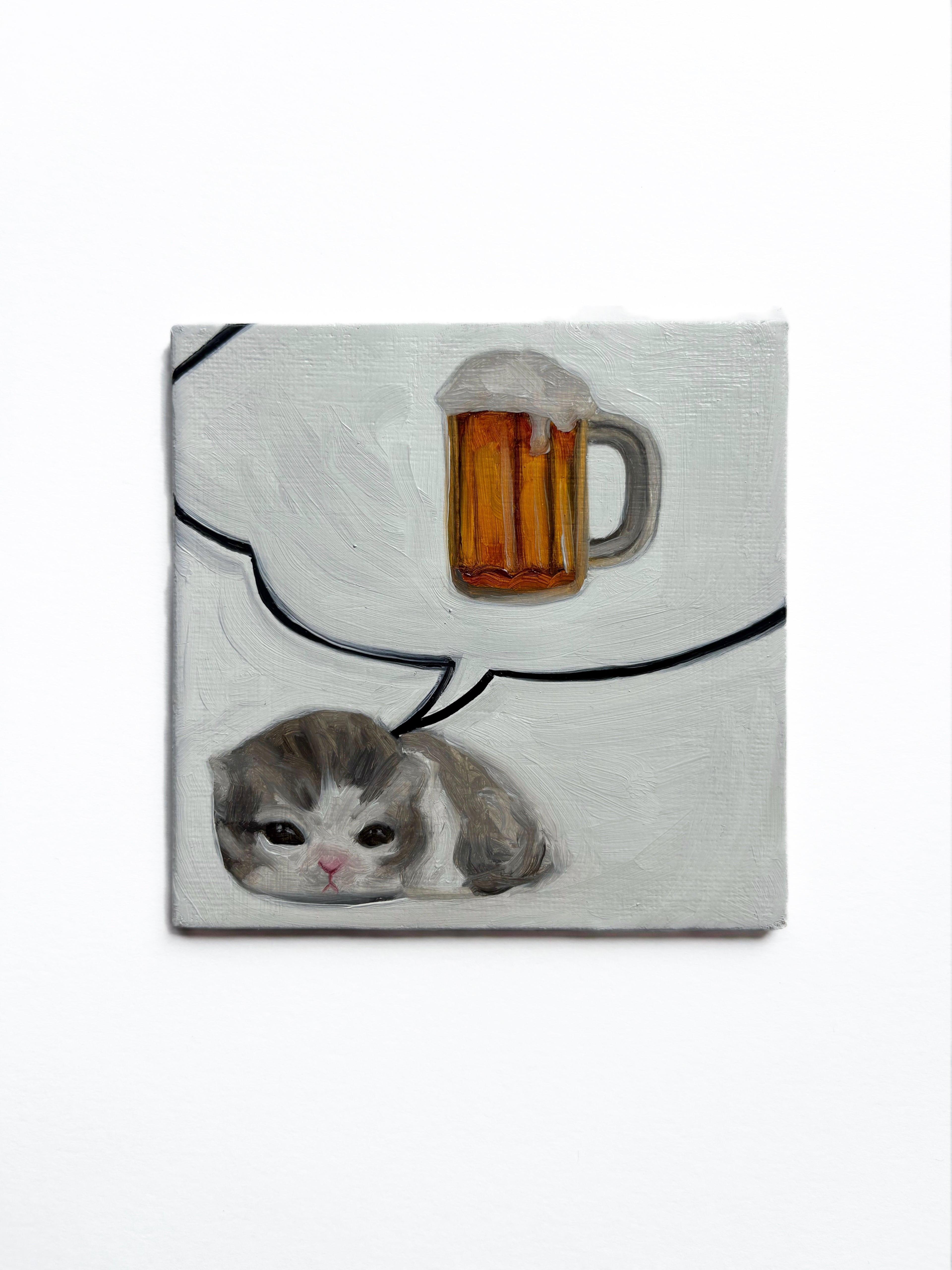 Small Beer Cat Painting