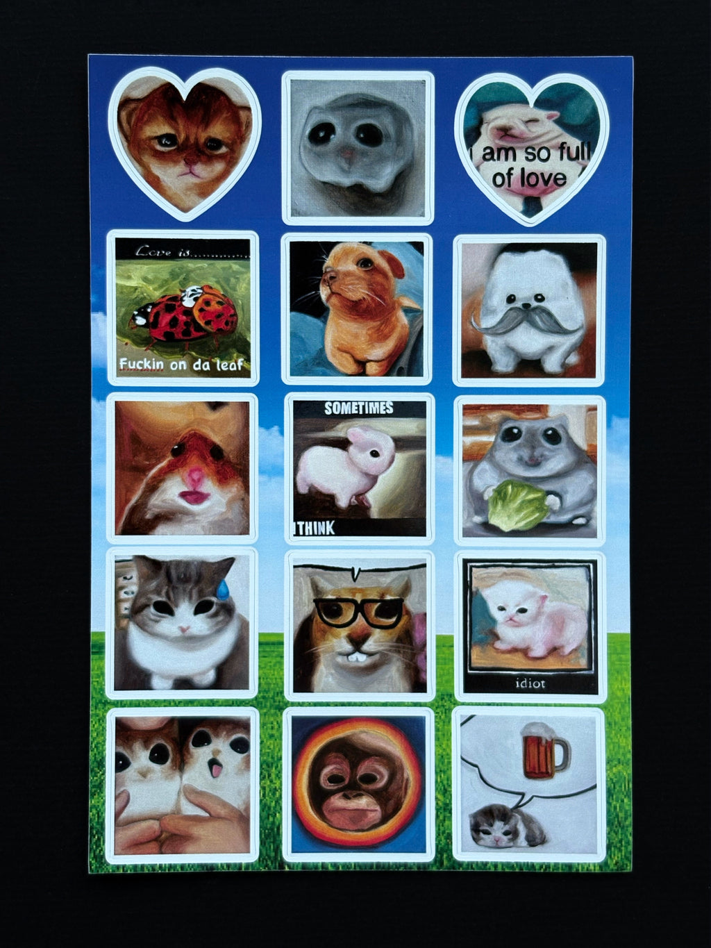 Meme Painting Sticker Sheet