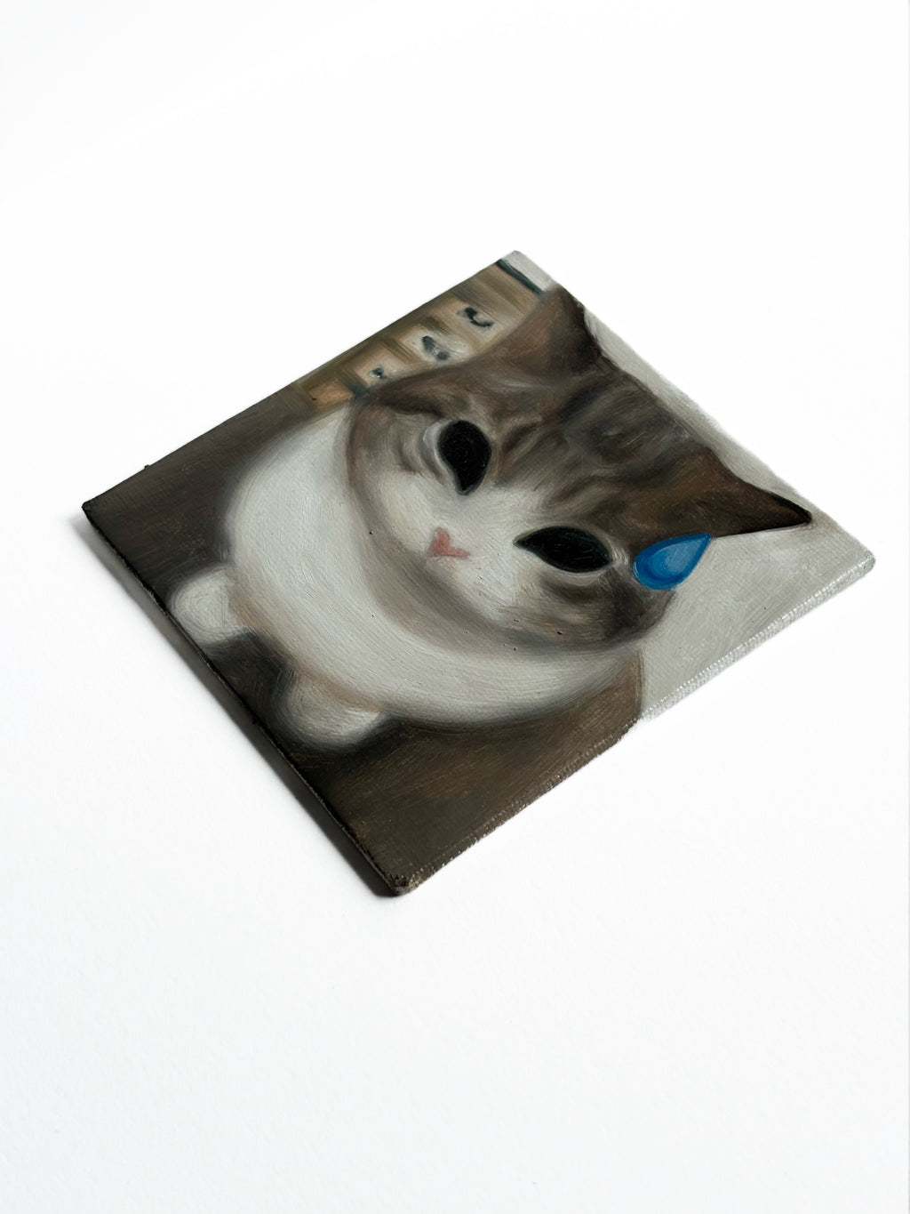 Worried Cat Painting